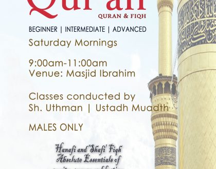 Male Qur'an & Fiqh Classes