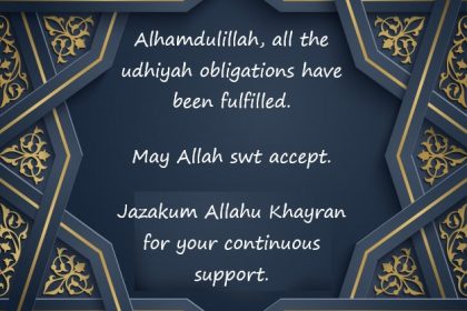 Udhiyah Completed